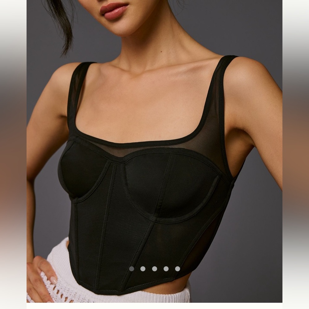 NWT Anthropologie Mesh Corset Top